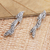 Sterling silver ear climber earrings, 'Walnut Kernels' - Hand Crafted Sterling Silver Ear Climber Earrings
