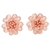 Rose gold-plated filigree button earrings, 'Rose Belle' - Rose Gold-Plated Filigree Button Earrings (image 2a) thumbail