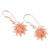 Rose gold-plated filigree dangle earrings, 'Holy Flower' - Rose Gold-Plated Filigree Dangle Earrings