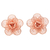 Rose gold-plated filigree button earrings, 'Delicate Plumeria' - Rose Gold-Plated Floral Button Earrings (image 2a) thumbail