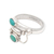 Turquoise wrap ring, 'Passed Message' - Turquoise and Sterling Silver Wrap Ring (image 2d) thumbail