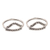 Sterling silver stacking rings, 'Twin Peaks' (pair) - Handcrafted Sterling Silver Stacking Rings (Pair)