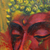 'Afecto' - Pintura de Buda al Óleo y Acrílico sobre Lienzo