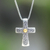 Gold-accented pendant necklace, 'Grace from Above' - Gold-Accented Sterling Silver Cross-Motif Pendant Necklace (image 2c) thumbail
