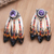 Amethyst drop earrings, 'Magic Feather' - Amethyst and Sterling Silver Drop Earrings (image 2) thumbail