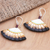 Amethyst dangle earrings, 'Goddess Fan' - Sterling Silver and Amethyst Dangle Earrings (image 2b) thumbail