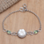 Peridot pendant bracelet, 'Pale Garden' - Peridot and Sterling Silver Pendant Bracelet (image 2) thumbail