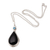 Blue topaz pendant necklace, 'Heartbroken Tears' - Sterling Silver and Blue Topaz Pendant Necklace thumbail