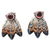 Garnet drop earrings, 'Flying High' - Balinese Garnet and Sterling Silver Drop Earrings thumbail