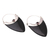 Garnet drop earrings, 'Sleek Black Curves' - Balinese Garnet and Black Horn Sterling Silver Drop Earrings (image 2c) thumbail