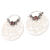 Garnet hoop earrings, 'Pale Paradise' - Garnet and Sterling Silver Hoop Earrings thumbail