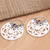 Garnet hoop earrings, 'Pale Paradise' - Garnet and Sterling Silver Hoop Earrings (image 2b) thumbail
