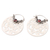 Garnet hoop earrings, 'Pale Paradise' - Garnet and Sterling Silver Hoop Earrings (image 2c) thumbail