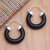 Sterling silver hoop earrings, 'True Courage' - Hand Crafted Sterling Silver Hoop Earrings (image 2) thumbail