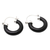 Sterling silver hoop earrings, 'True Courage' - Hand Crafted Sterling Silver Hoop Earrings (image 2c) thumbail