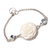 Blue topaz pendant bracelet, 'Winter Rose' - Blue Topaz Rose-Motif Pendant Bracelet (image 2c) thumbail