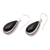 Buffalo horn dangle earrings, 'Midnight Drizzle' - Sterling Silver and Buffalo Horn Teardrop Dangle Earrings (image 2c) thumbail