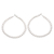 Cultured pearl hoop earring, 'Soft Halo' - Sterling Silver and Cultured Pearl Hoop Earrings thumbail