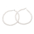 Cultured pearl hoop earring, 'Soft Halo' - Sterling Silver and Cultured Pearl Hoop Earrings (image 2c) thumbail