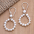 Cultured pearl dangle earrings, 'Tea Time' - Sterling Silver and Cultured Pearl Dangle Earrings (image 2) thumbail