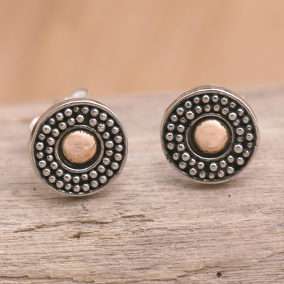 Gold-accented stud earrings, Balinese Music