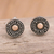 Gold-accented stud earrings, 'Balinese Music' - Gold-Accented Sterling Silver Stud Earrings thumbail