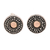 Gold-accented stud earrings, 'Balinese Music' - Gold-Accented Sterling Silver Stud Earrings thumbail