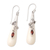 Garnet dangle earrings, 'Visionary Sight' - Hand Crafted Garnet and Sterling Silver Dangle Earrings thumbail