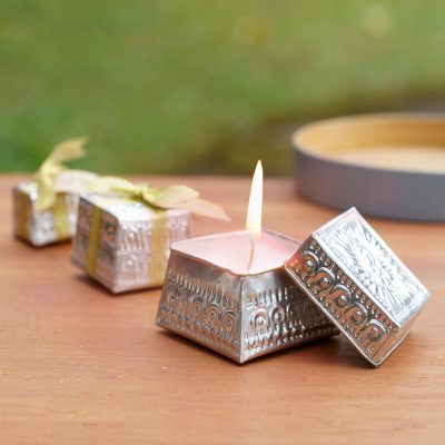 Velas en lata de aluminio (juego de 3) - Velas de cera de abeja estañadas de aluminio hechas a mano (juego de 3)