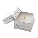 Aluminum tinned candles, 'Evening Glow' (set of 3) - Handmade Aluminum Tinned Beeswax Candles (Set of 3)