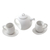Keramik-Teeservice, (Set für 2) - Handgefertigtes Teeservice aus weißer Keramik (Set für 2)