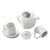 Ceramic tea set, 'Pour the Tea in White' (set for 2) - Hand Crafted White Ceramic Tea Set (Set for 2) (image 2d) thumbail