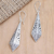 Sterling silver dangle earrings, 'Dress Up' - Handcrafted Sterling Silver Dangle Earrings (image 2) thumbail