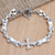 Men's sterling silver link bracelet, 'Blind Faith' - Men's Sterling Silver Bracelet with Cross Motif (image 2) thumbail