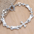 Men's sterling silver link bracelet, 'Blind Faith' - Men's Sterling Silver Bracelet with Cross Motif