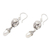 Cultured pearl dangle earrings, 'Open Harmony' - Cultured Pearl and Sterling Silver Dangle Earrings (image 2b) thumbail