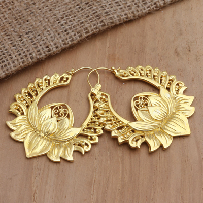Small Flower Hoop Earrings in Yellow | Collen & Clare – Collen & Clare