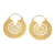 Gold-plated hoop earrings, 'Divine in Orbit' - Handmade Gold-Plated Brass Hoop Earrings