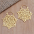 Pendientes de aro chapados en oro, 'Chakra Bliss' - Pendientes de aro de latón chapado en oro con motivo de chakras