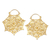 Gold-plated hoop earrings, 'Chakra Bliss' - Gold-Plated Brass Chakra-Motif Hoop Earrings