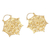 Pendientes de aro chapados en oro, 'Chakra Bliss' - Pendientes de aro de latón chapado en oro con motivo de chakras