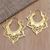 Pendientes aro bañados en oro - Pendientes de aro de latón bañados en oro hechos a mano