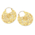 Gold-plated hoop earrings, 'Smell the Roses' - Artisan Crafted Gold-Plated Brass Hoop Earrings