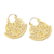 Gold-plated hoop earrings, 'Swaying Blossoms' - Artisan Made Gold-Plated Brass Hoop Earrings