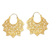 Gold-plated hoop earrings, 'Beyond Fear' - Handmade Gold-Plated Hoop Earrings from Bali