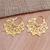 Pendientes de aro bañados en oro - Pendientes de aro chapados en oro hechos a mano en Bali