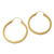 Gold-plated hoop earrings, 'Circle of Eternity' - Minimalist Gold-Plated Brass Hoop Earrings