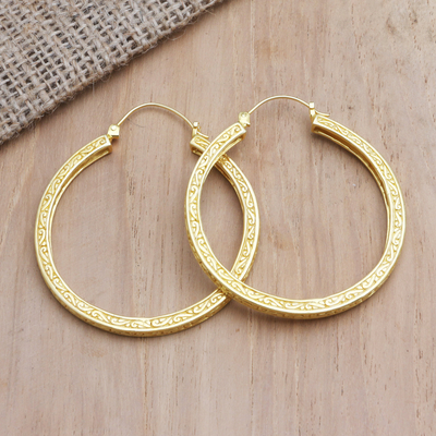 Roberto Coin Yellow Gold 60mm Round Hoop Earrings | 674440AYER00 | Borsheims