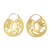 Gold-plated hoop earrings, 'Shimmering Circle' - High Polish Hoop Earrings with Gold Plating