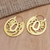 Gold-plated hoop earrings, 'Shimmering Circle' - High Polish Hoop Earrings with Gold Plating